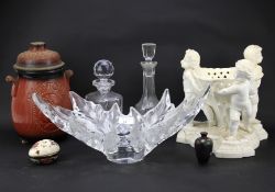 An assortment of glass and ceramics.