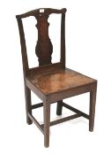 A 19th century oak chair.