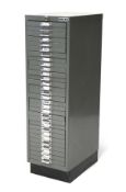 A metal Bisley 30 drawer cabinet.
