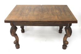 A Victorian mahogany extending dining table.