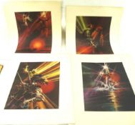 Four 1980's Excalibur screen prints.