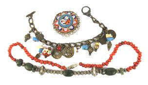 An assortment of costume jewellery.