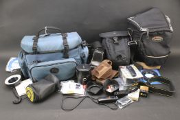 A collection of various Nikon related photography accessories