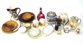 An assortment of mixed ceramics. Including Carlton ware,