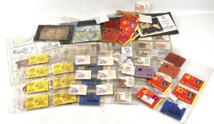 A collection of Royal Mail postage stamp booklets.