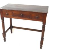 A late 19th century mahogany hall table.