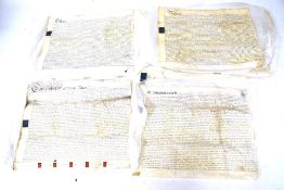 A collection of 18th century indentures.