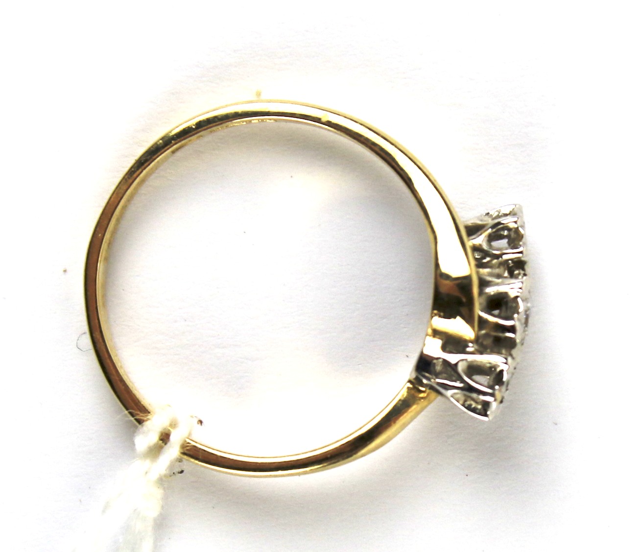A 9ct yellow gold diamond set ladies dress ring. - Image 2 of 3