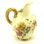 An early 20th century Royal Worcester blush ivory cream jug.