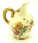 An early 20th century Royal Worcester blush ivory cream jug.