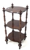 A Victorian mahogany three-tier what-not.