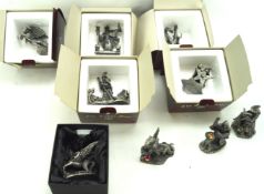 A collection of Tudor Mint pewter figures.
