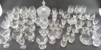 A large quantity of glassware.