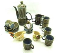 An Irish Wade mid century coffee set.