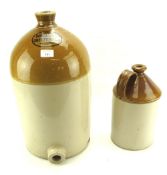 A large stoneware flagon and one other.
