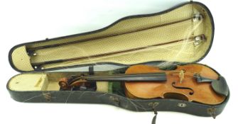 A violin and a Stentor bow.