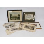 A quantity of 19th and 20th century pictures and prints including a landscape, etc.