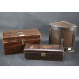 A 19th century mahogany Tea caddy,