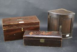 A 19th century mahogany Tea caddy,