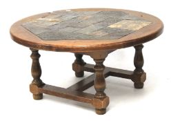 A 20th century oak coffee table.
