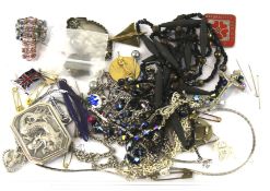 An assortment of costume jewellery.