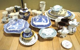 An assortment of 19th & 20th century ceramics.