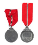 Two Third Reich Winterschlacht Im Osten 1941/42 medals.