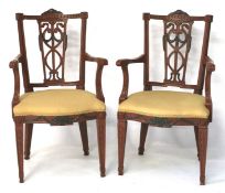 A pair of 20th century carver chairs.