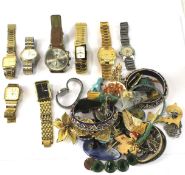 A collection of vintage wristwatches.