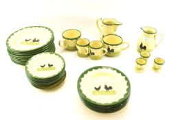 A selection of West German Zell Hermersbach earthenware tableware.