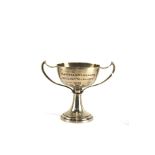 A George V silver trophy. Hallmarked Sheffield 1930,