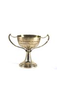 A George V silver trophy. Hallmarked Sheffield 1930,