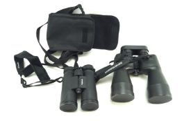 Two pairs of binoculars.