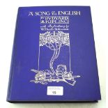 Rudyard Kipling, a hardback volume of the song of the English, published by Stodder & Haughton,