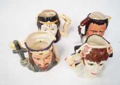Four Royal Doulton Character jugs from the 'Star Crossed Lover's Collection.