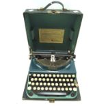 A Remington portable typewriter.