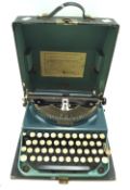 A Remington portable typewriter.