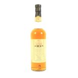 A bottle of Oban 14 year old single malt Scotch whisky.