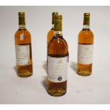 Four bottles of Chateau Morange Sainte-Croix-Du-Mont 2002 and 2004.
