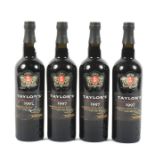 Four bottles of Taylor's 1997 late bottled vintage port 75cl