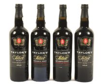 Two bottles of Taylor's Select Port 4XX 75cl and two Taylor's Select Reserve Port 75cl