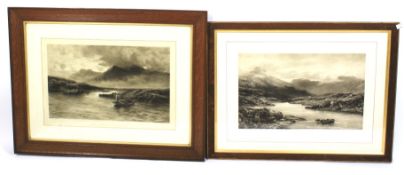 After Douglas Adams (1853-1920), two engravings of Sea Trout Fishing and Salmon Fishing.