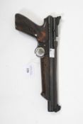 A Crosman Medalist 2 model 1300 22 pneumatic pump action pistol.