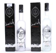 Two bottles of Dvorak vodka, 40% vol, 0.