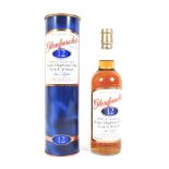 A bottle of Glenfarclas 12 years old Single Highland malt Scotch whisky in tin. 43% Vol.