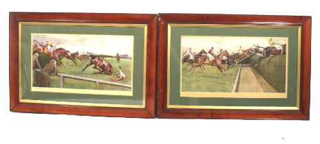After Cecil Aldin (1870-1935), two lithographs of horse races.