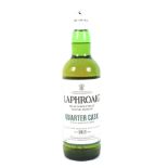 A single bottle of Laphroaig Quarter Cask Whisky.