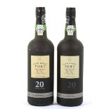 Two bottles of 20 year old Aged Tawny Port 75cl