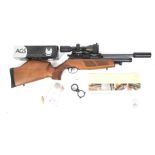A BSA ultra multishot 177 air rifle with AGS scope.