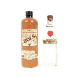 Two bottles of spirits. Including a saltglaze stoneware bottle of Bols Zeer Oude Genever, 50cl., 37.